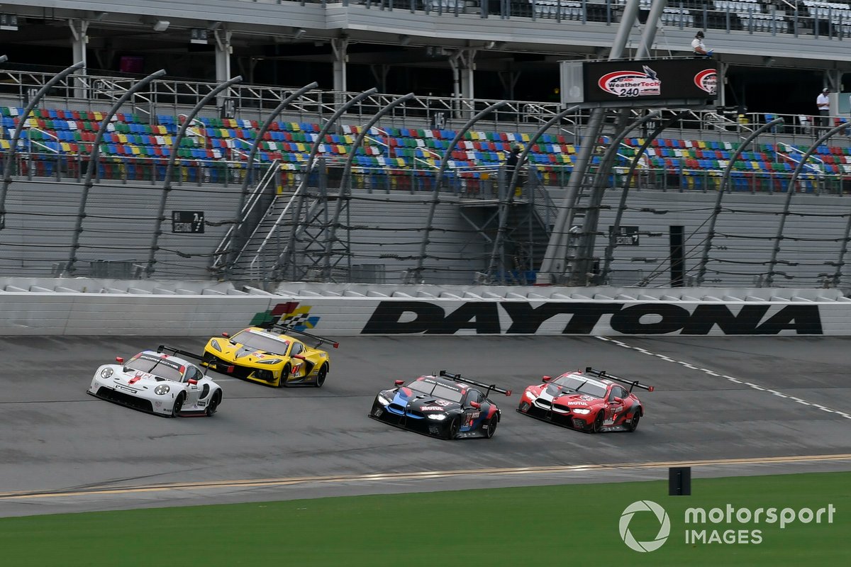 #912 Porsche GT Team Porsche 911 RSR - 19, GTLM: Laurens Vanthoor, Earl Bamber ,#3 Corvette Racing Corvette C8.R, GTLM: Antonio Garcia, Jordan Taylor, #25 BMW Team RLL BMW M8 GTE, GTLM: Connor De Phillippi, Bruno Spengler ,#24 BMW Team RLL BMW M8 GTE, GTLM: John Edwards, Jesse Krohn