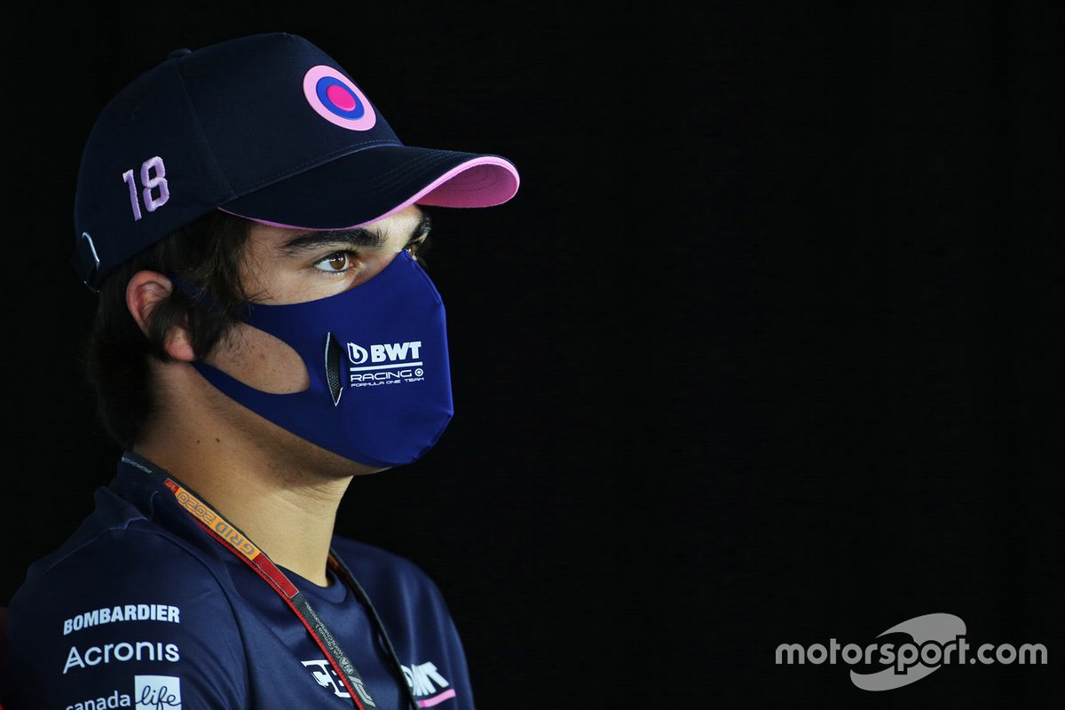 Lance Stroll, Racing Point en la conferencia de prensa