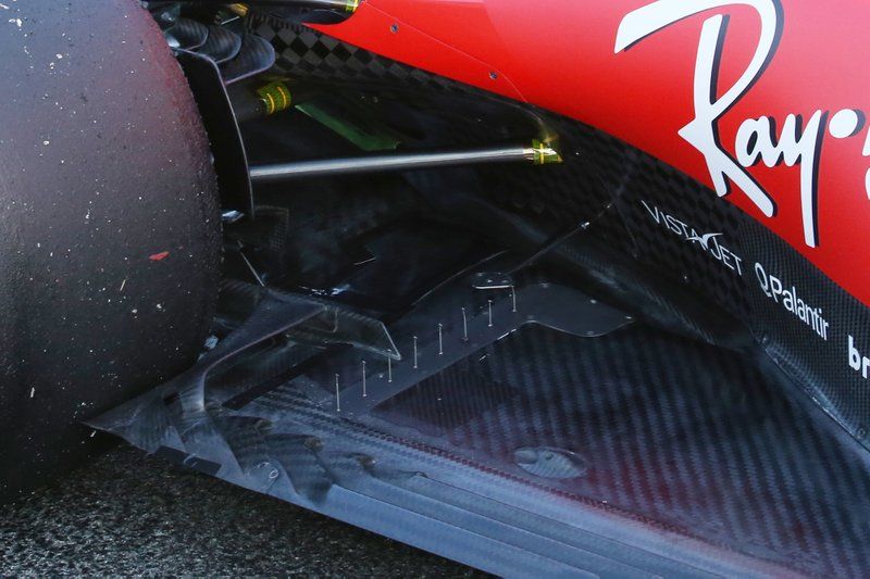 El fondo plano del Ferrari SF1000