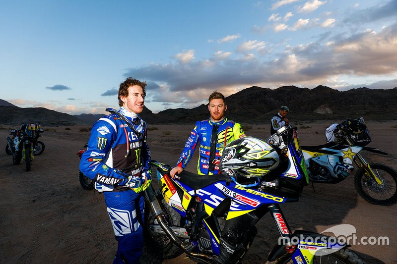 #10 Monster Energy Yamaha Rally Team: Xavier De Soultrait, #11 Sherco TVS Rally Factory: Michael Metge