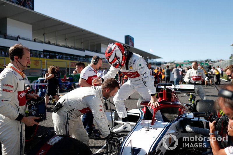 Kimi Raikkonen, Alfa Romeo Racing, sur la grille