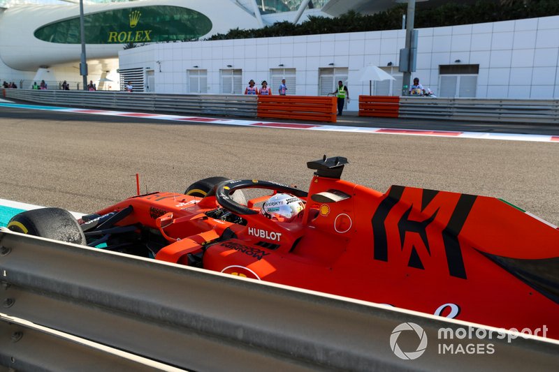 Sebastian Vettel, Ferrari, dopo l'incidente