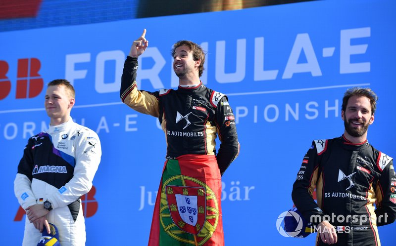 Podio: ganador de la carrera Antonio Felix da Costa, DS Techeetah segundo lugar Maximilian Günther, BMW I Andretti Motorsports, tercer lugar Jean-Eric Vergne, DS Techeetah