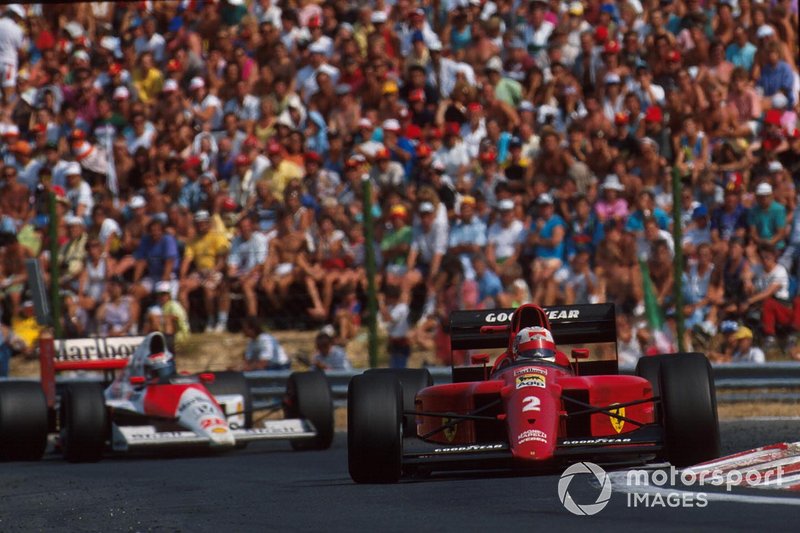 Nigel Mansell, Ferrari, Gerhard Berger, McLaren