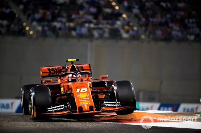 Charles Leclerc, Ferrari SF90, al GP di Abu Dhabi del 2019