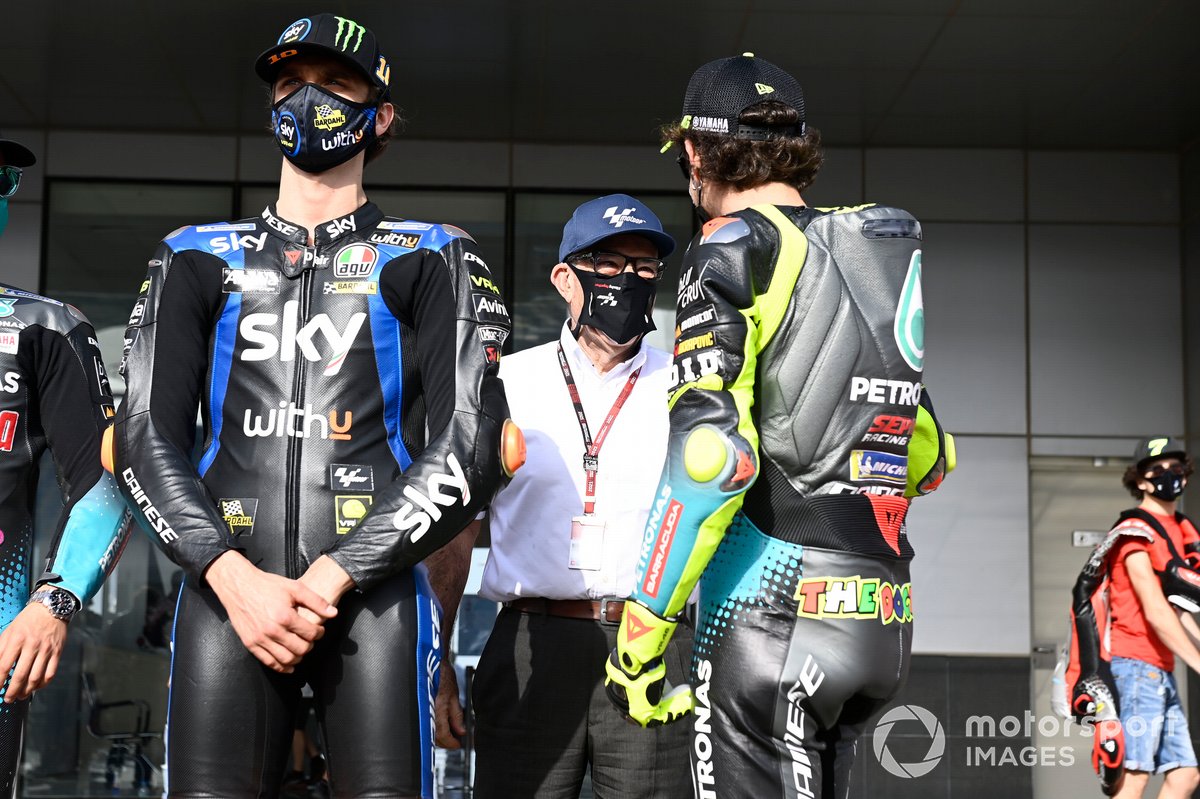 Carmelo Carmelo Ezpeleta, CEO Dorna Sports, Valentino Rossi, Petronas Yamaha SRT