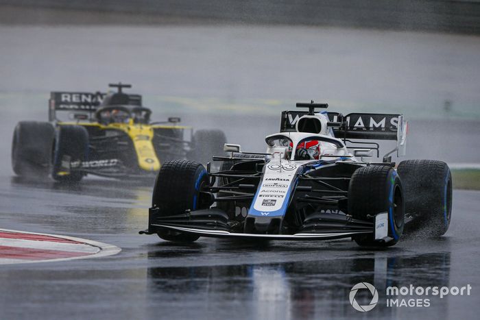 George Russell, Williams FW43, Daniel Ricciardo, Renault F1 Team R.S.20