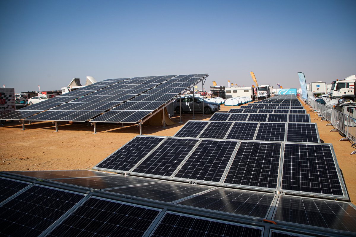 Panel solar de Green Corp en el Dakar 2021