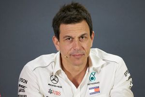 Toto Wolff, directeur exécutif Mercedes AMG, lors de la conférence de presse