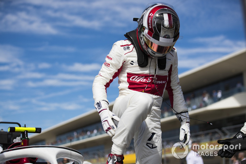 Charles Leclerc, Sauber, in griglia di partenza