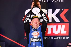 Podium : le vainqueur Lucas Mahias, GRT Yamaha Official WorldSSP Team