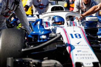Lance Stroll, Williams FW41, on the grid