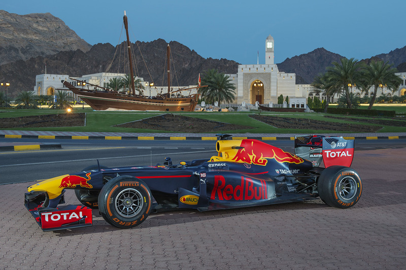 Red Bull Racing during a show run in Oman