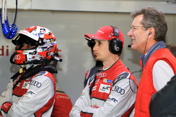 Oliver Jarvis, Loic Duval, Audi Sport Team Joest, Ralf Juttner, Technical director Audi Sport Team J