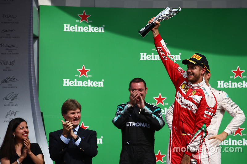 Podium: tercero, Sebastian Vettel, Ferrari