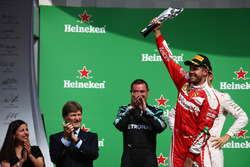 Podium: third place Sebastian Vettel, Ferrari