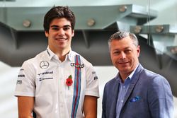 Lance Stroll, Williams with Francois Dumontier, Montreal Circuit Promoter