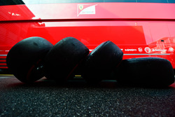 Pirelli tyres used by the Ferrari team
