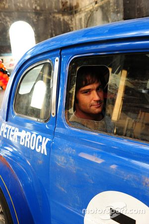 Actor Matt Le Nevez in Peter Brock television show filming