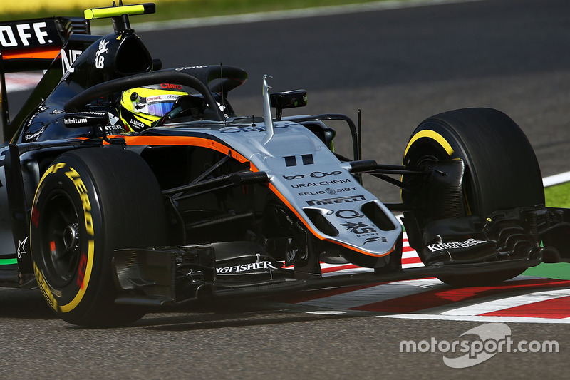 Sergio Pérez, Sahara Force India F1 VJM09, con el Halo 2