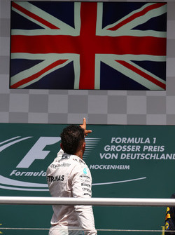 Podium: winner Lewis Hamilton, Mercedes AMG F1
