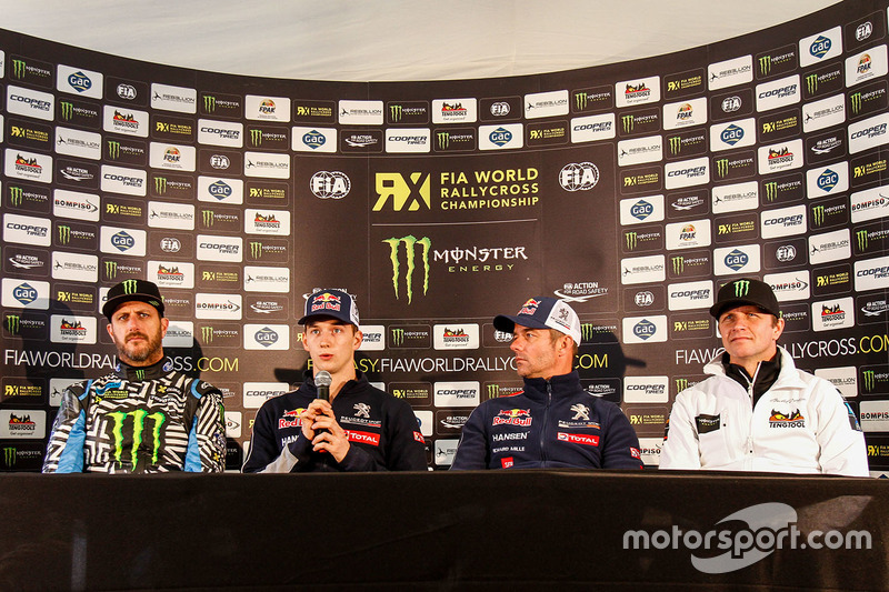 Ken Block, Hoonigan Racing Division Ford, Timmy Hansen, Team Peugeot Hansen, Sébastien Loeb, Team Peugeot Hansen, Petter Solberg, SDRX Citroën DS3 RX