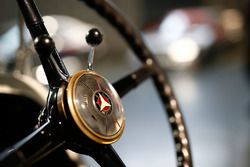 Mercedes vintage car steering wheel detail