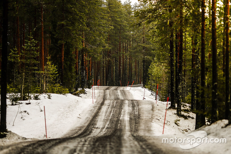 Une partie de la route du rallye