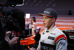 Stoffel Vandoorne, McLaren, is interviewed by the media