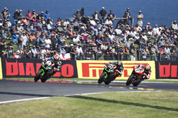 Jonathan Rea, Kawasaki Racing devant Tom Sykes, Kawasaki Racing
