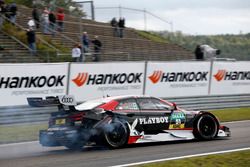 Nico Müller, Audi Sport Team Abt Sportsline, Audi RS 5 DTM nach dem Unfall mit Timo Glock, BMW Team