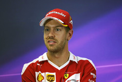 Sebastian Vettel, Ferrari in the FIA Press Conference