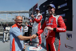 Podium: Pepe Oriola, Lukoil Craft-Bamboo Racing, SEAT León TCR with Gabriele Tarquini