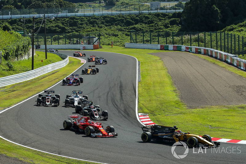 Nico Hulkenberg, Renault Sport F1 Team RS17 alla partenza della gara
