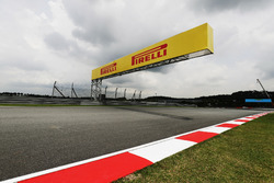 Track detail, including Pirelli advertising