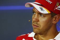 Sebastian Vettel, Ferrari, in the FIA press conference