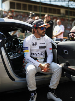 Fernando Alonso, McLaren, in the Safety Car