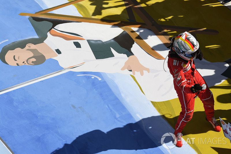 Race winner Sebastian Vettel, Ferrari