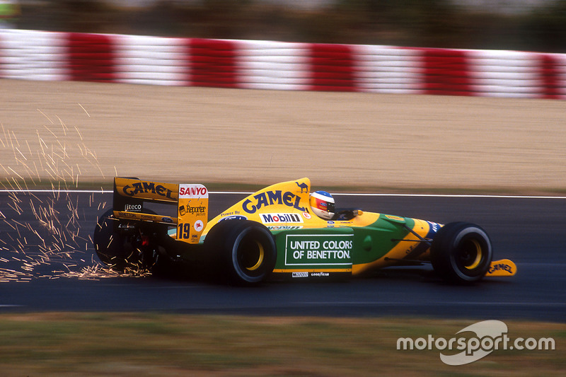 1992: el casco de la primera victoria de Schumacher en F1