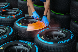 Pirelli tyres are marked