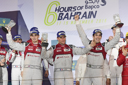 LMP1 Podium: race winners #8 Audi Sport Team Joest Audi R18: Lucas di Grassi, Loic Duval, Oliver Jar