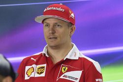 Kimi Raikkonen, Ferrari during the press conference