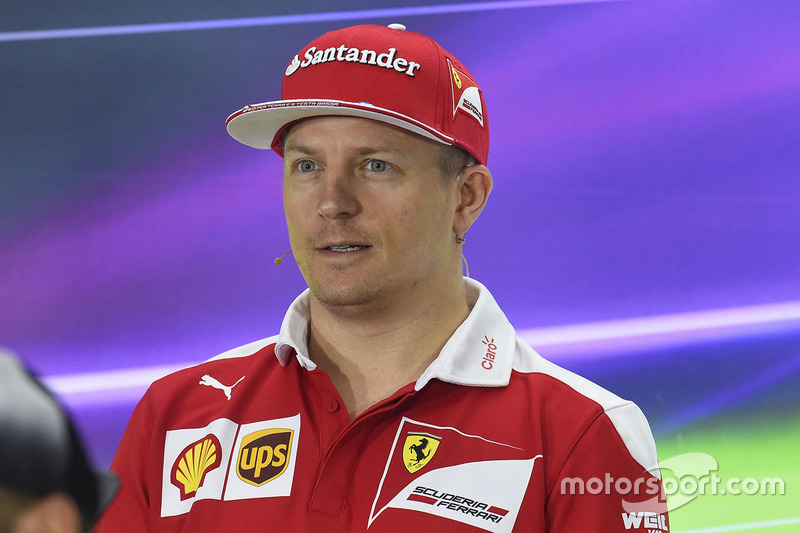 Kimi Raikkonen, Ferrari during the press conference