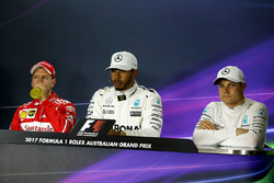Прес-конференція: Себастьян Феттель, Ferrari, Льюіс Хемілтон, Валттері Боттас, Mercedes AMG F1