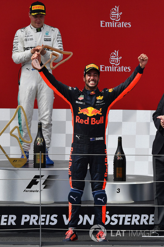 Daniel Ricciardo, Red Bull Racin festeggia sul podio