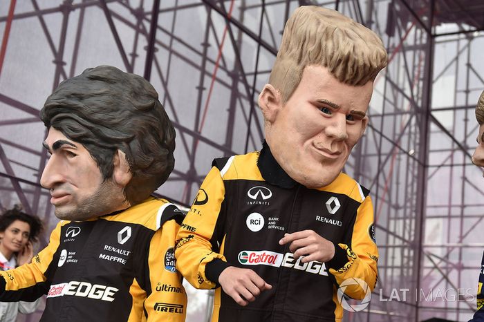 Guiñoles de Carlos Sainz Jr., Renault Sport F1 Team, Nico Hulkenberg, Renault Sport F1 Team