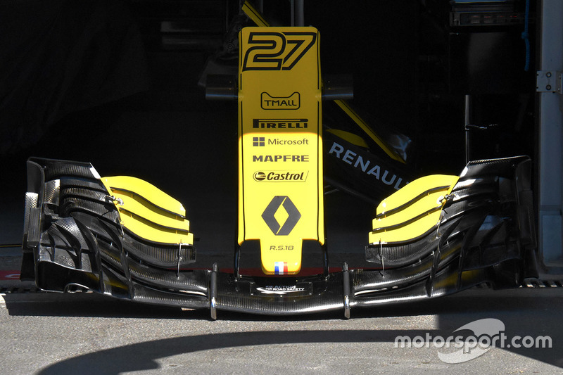 Detail hidung dan sayap depan Renault Sport F1 Team R.S. 18
