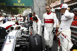 Charles Leclerc, Sauber, on the grid