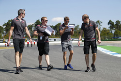 Romain Grosjean, Haas F1 Team, walks the track