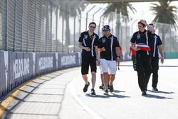 Track walk wth Sergio Perez, Force India